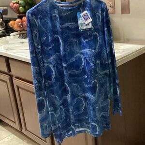 NWT Size XXLarge(18) Reel Legends Blue Performance Outfitters Unisex